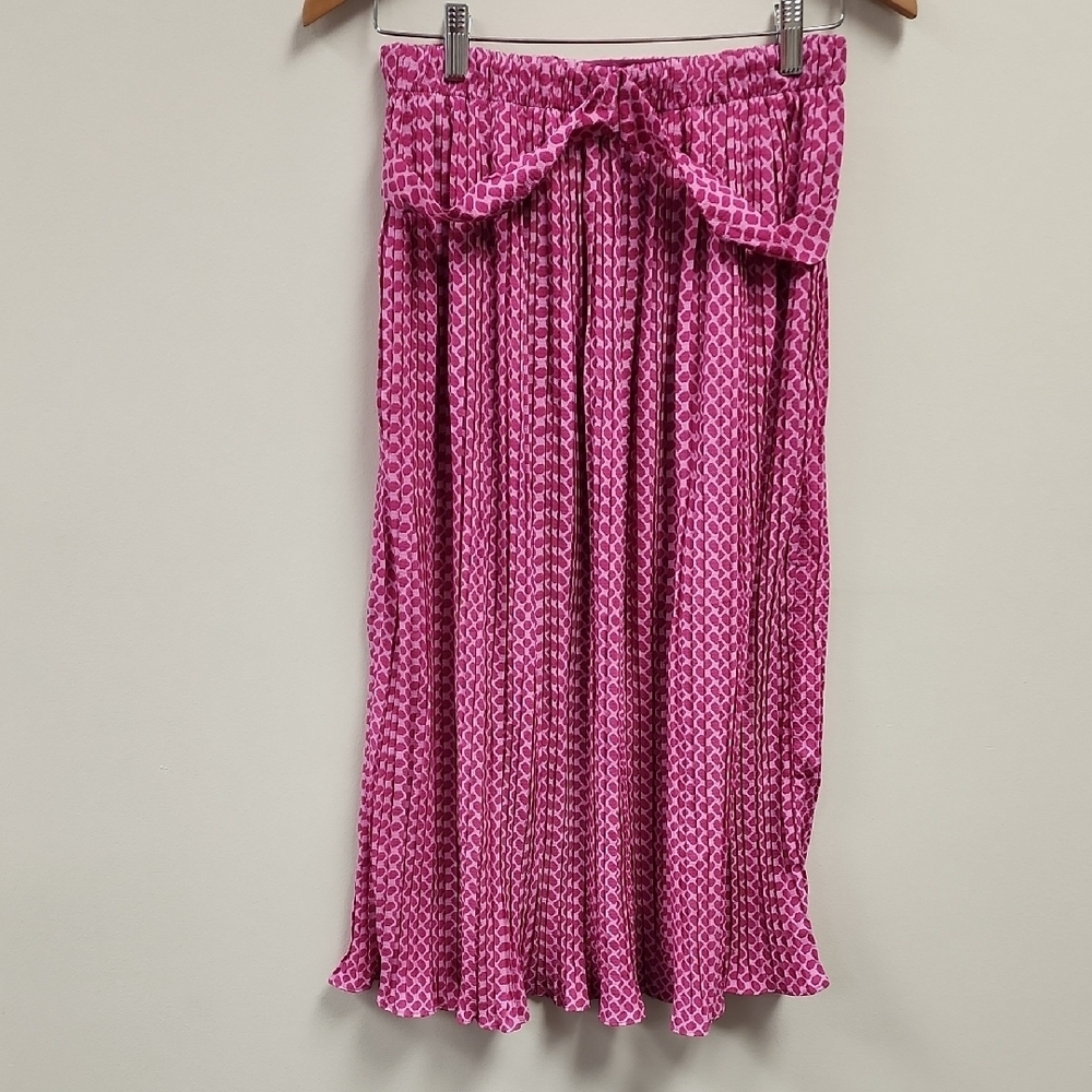 Alice Blue Fuchsia Geometric Midi Skirt - Picture 3 of 4